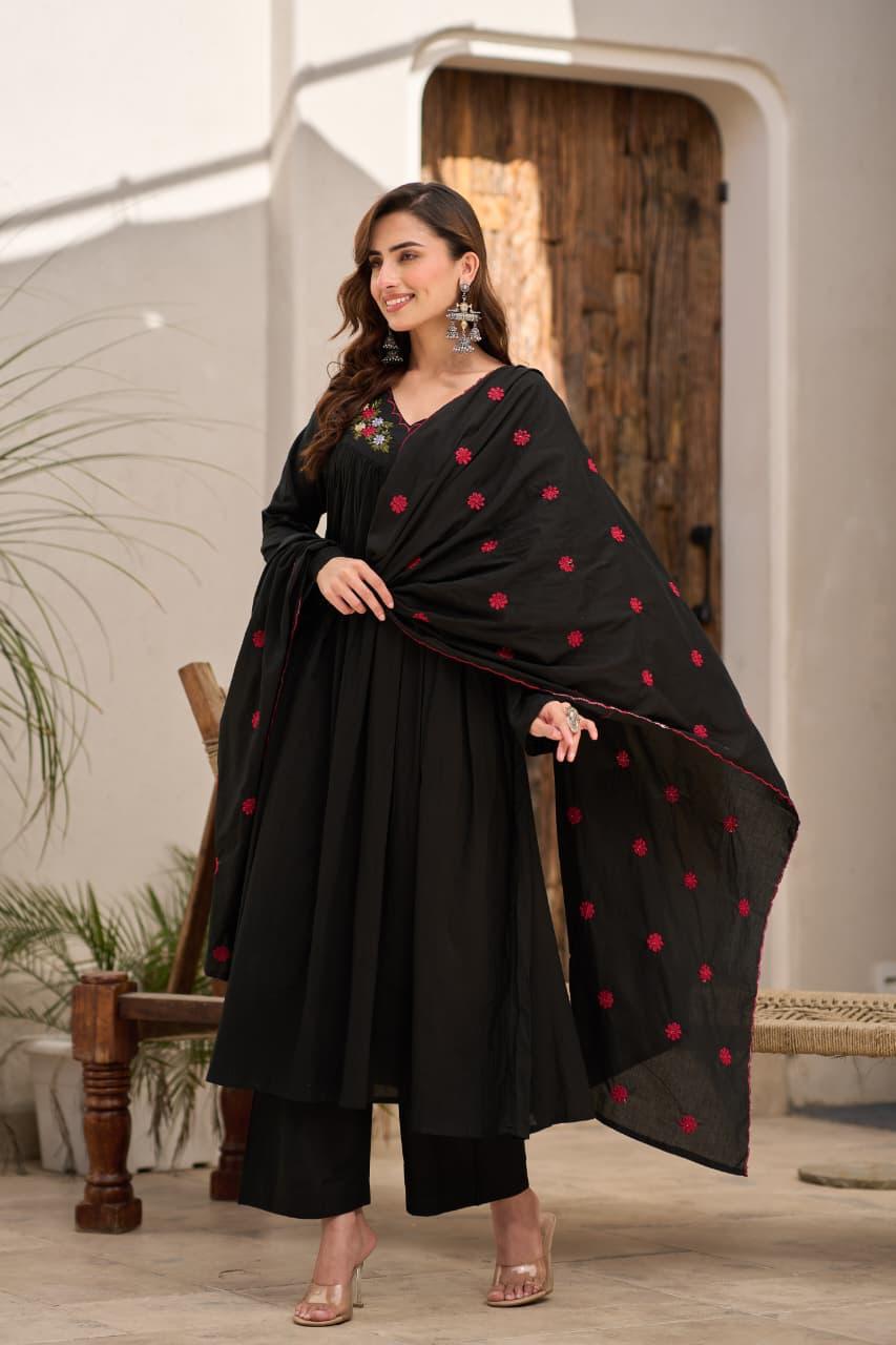 Phoolkari Cotton Suit Sets