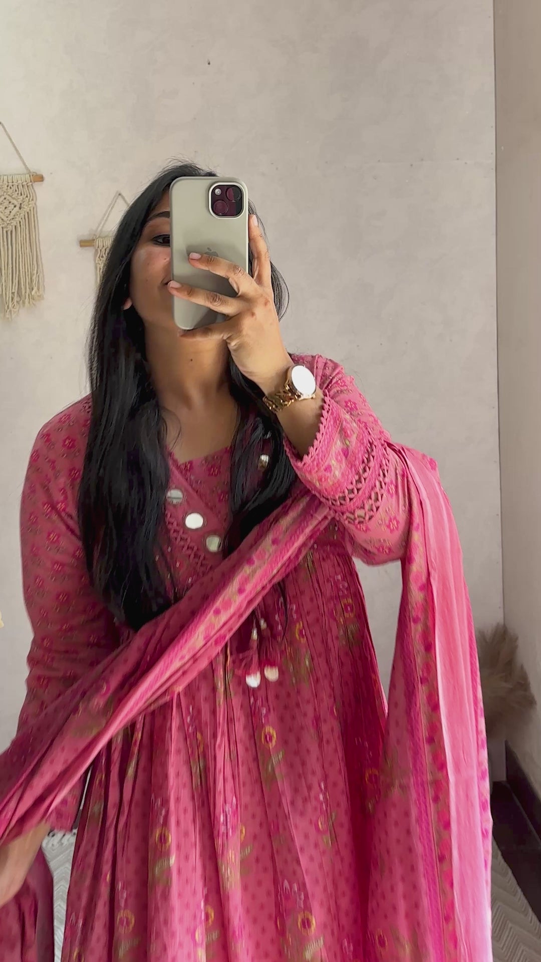 Cotton Mirror Work Elegant Suit.