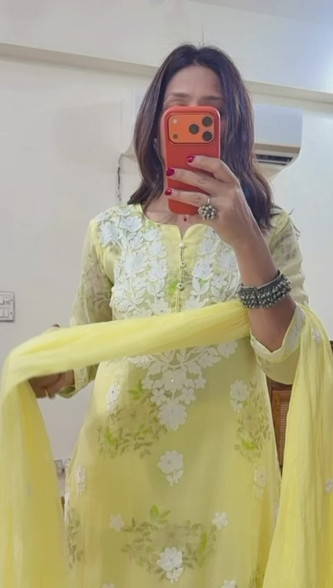 Mul Cotton Thread Work Elegant Suit