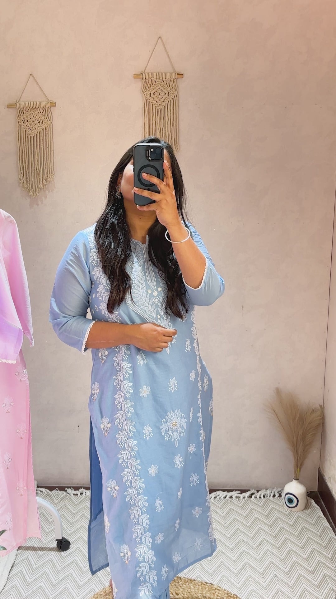 Soft Cotton Thread Work Suit