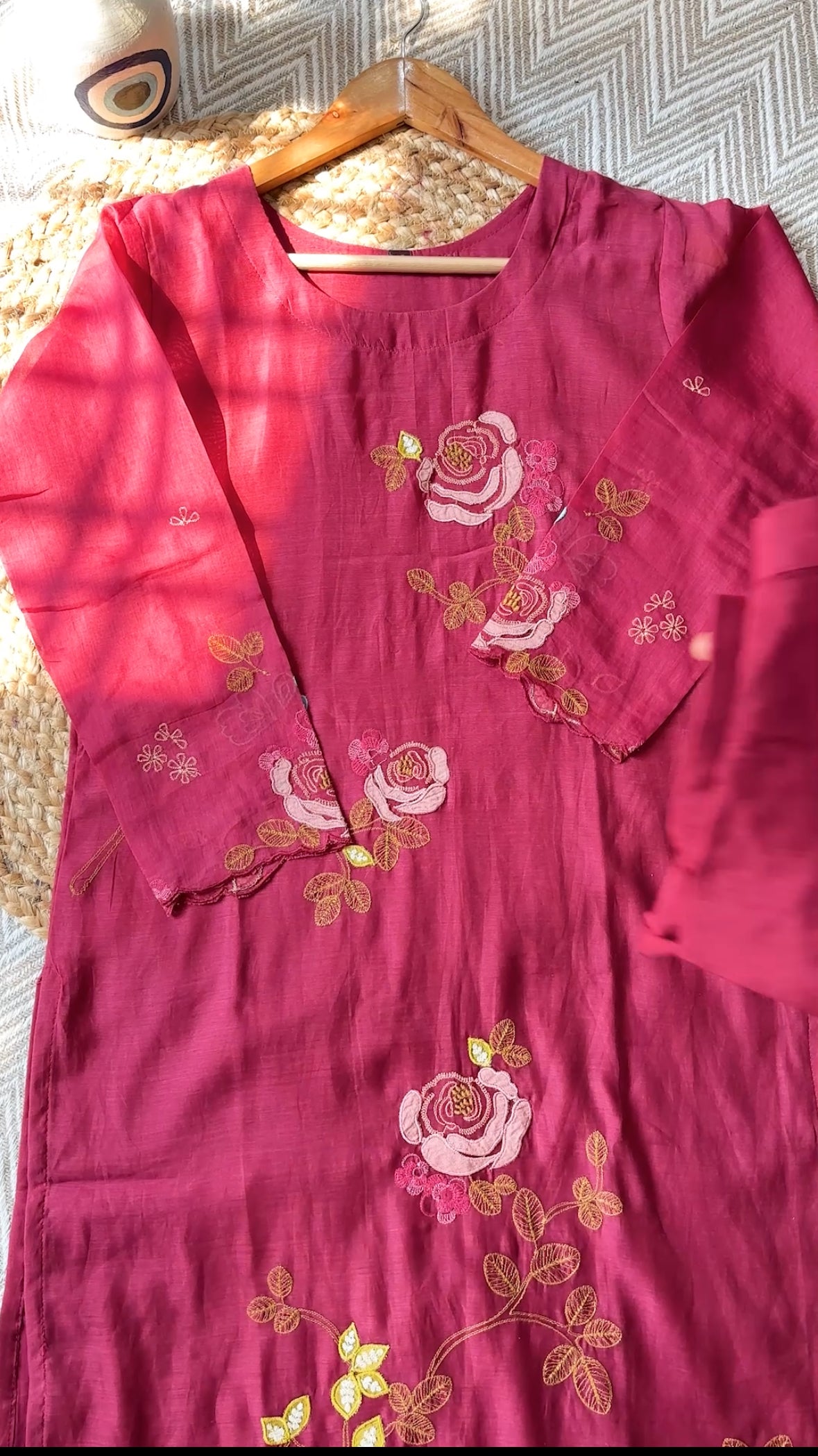 Appliqué Work Straight Cut Suit