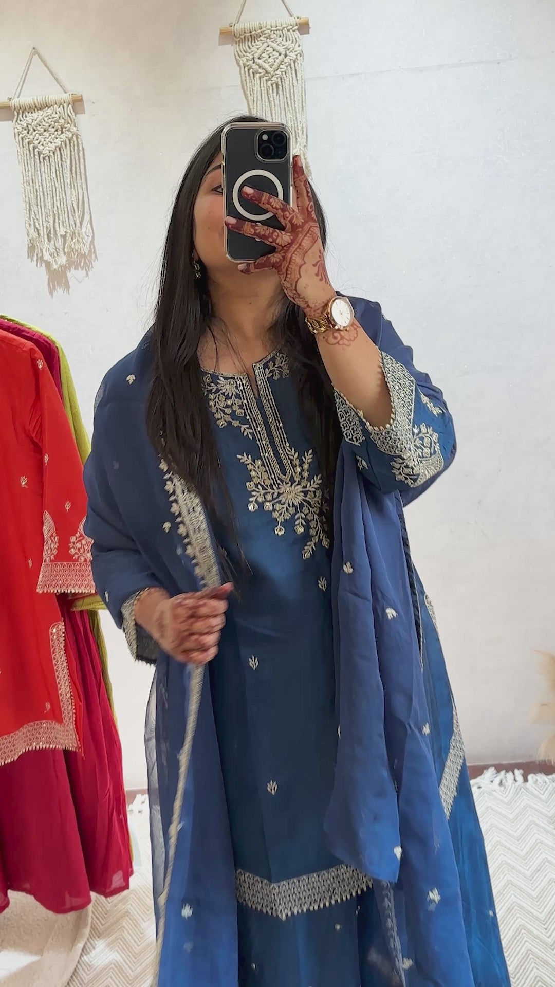 Pure Russian Silk hand work Suit