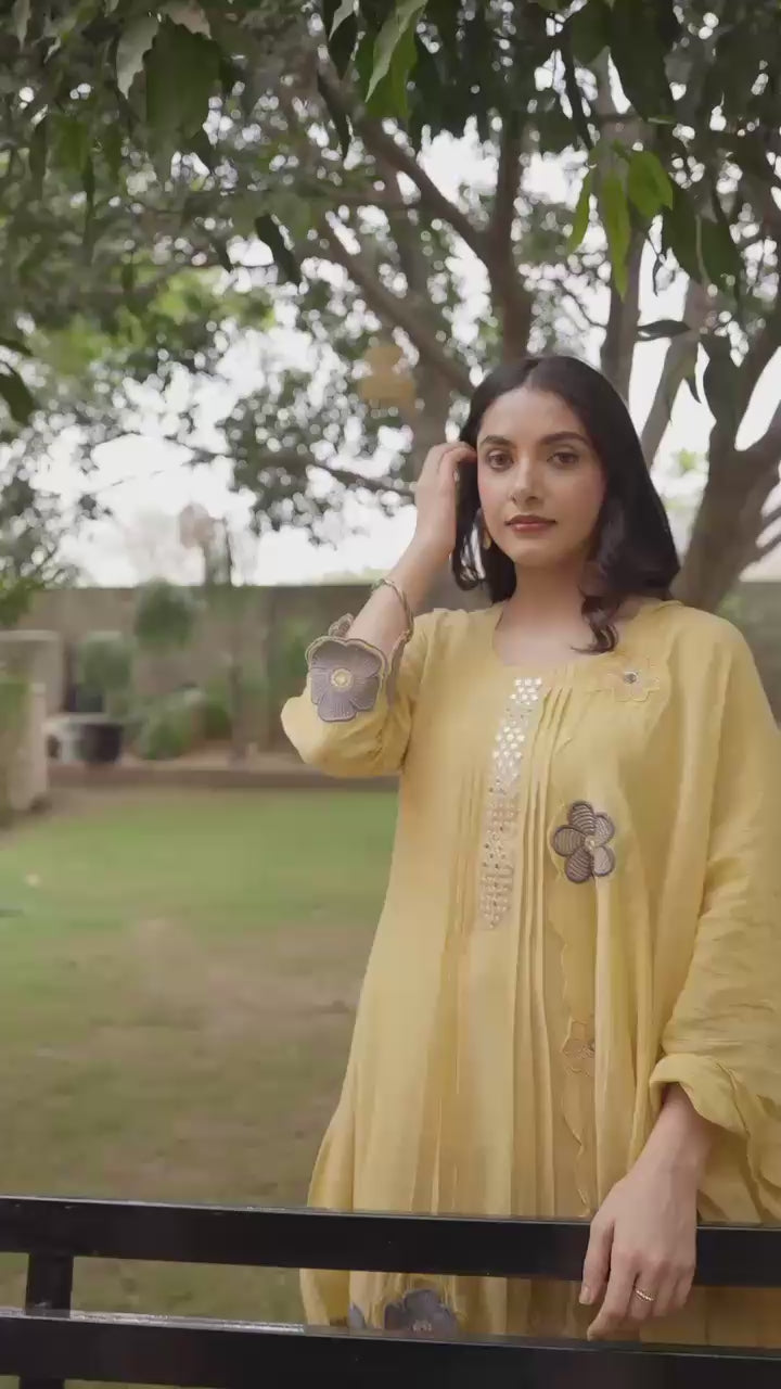 Mul Chanderi 3D design