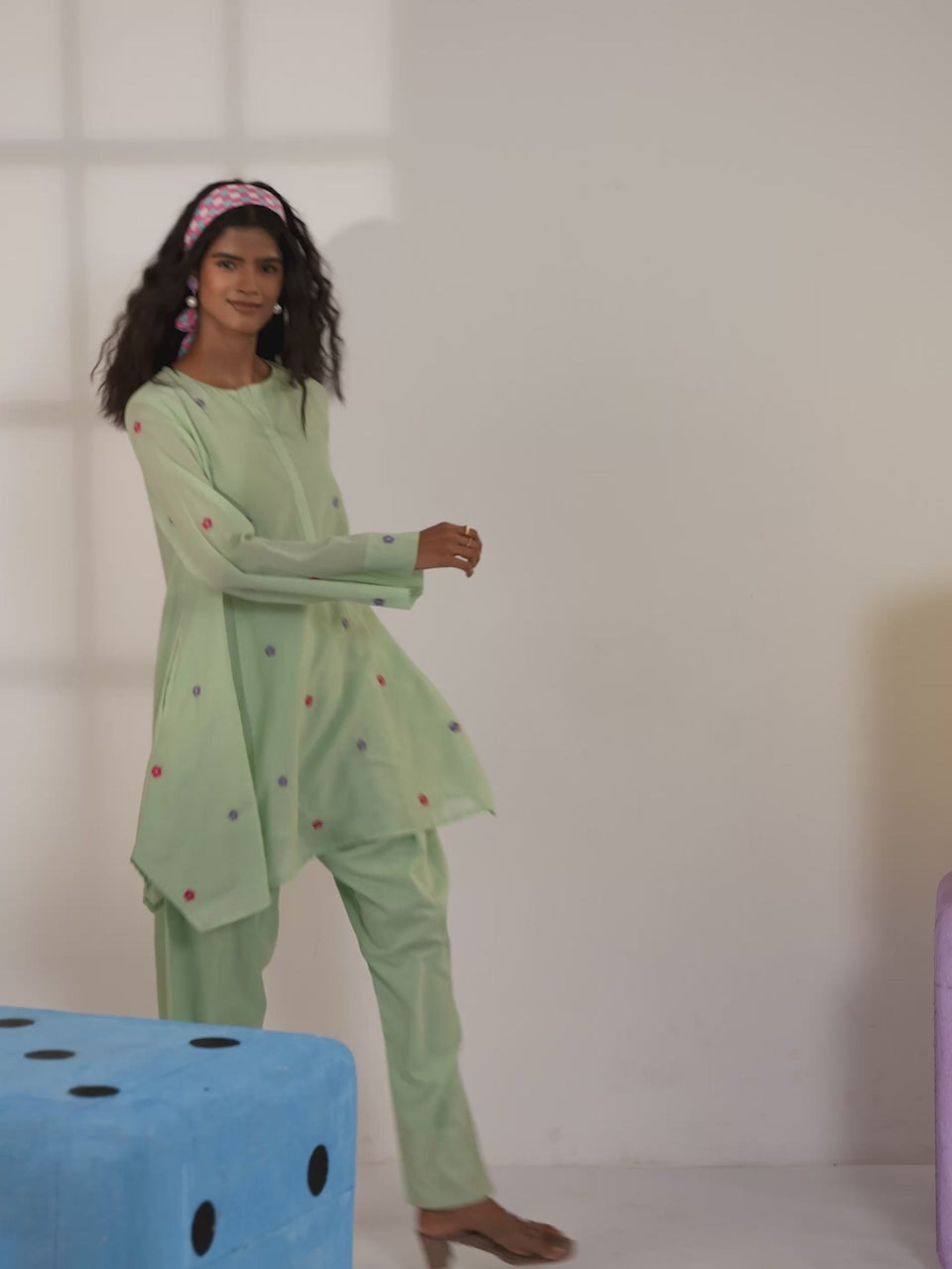 Pastel dream Farsi Co-ord Set