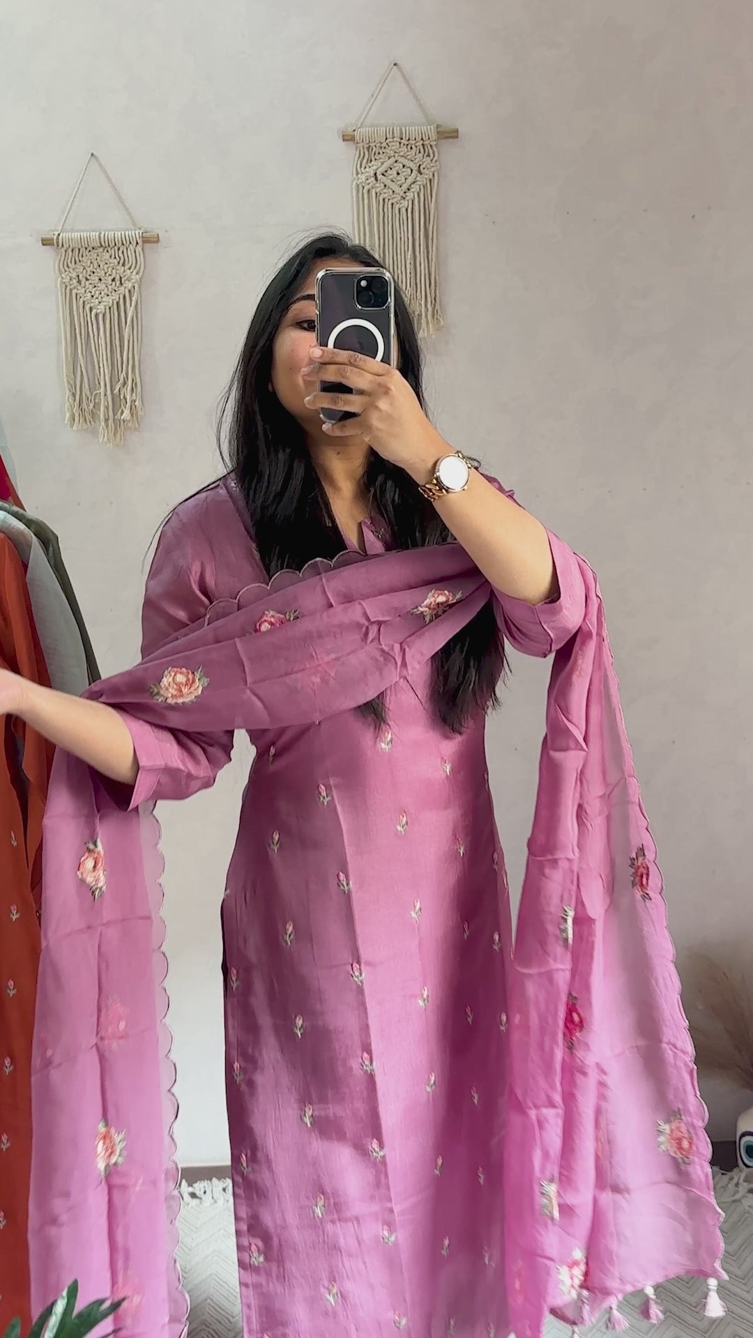 Pure Thread Work DOLA SILK SUIT.