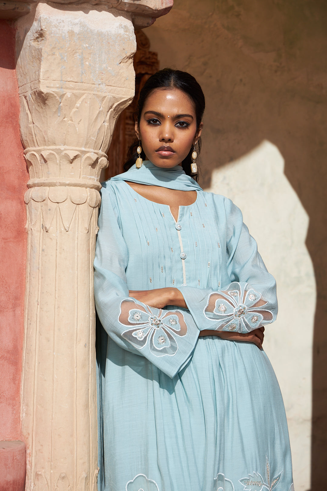 Celeste Mul Chanderi Suit Set