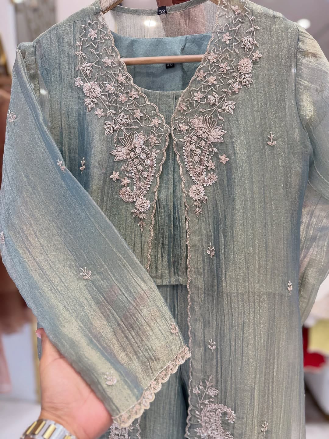 Elara Banarasi Crush Co-ord Set