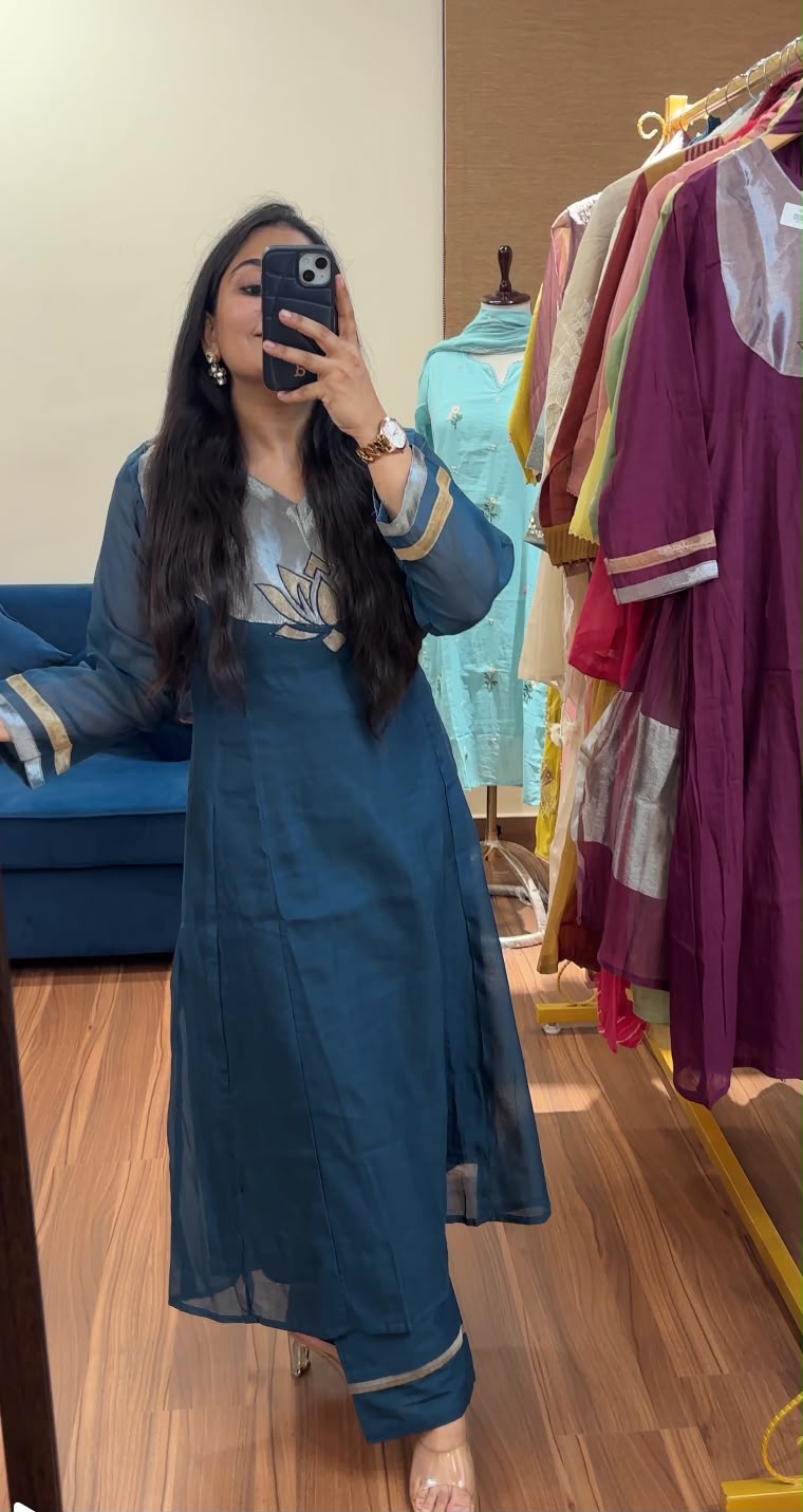 Shahi Lotus Mul Chanderi Suit Sets