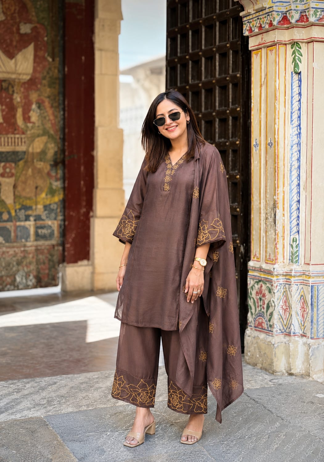 Noor-e-chanderi Suit Set