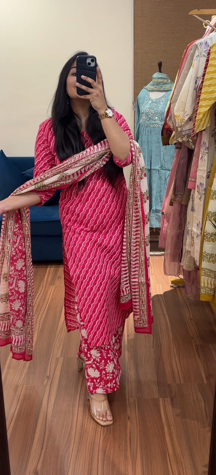 Rangriti Leheriya Elegant Cotton Suit Sets
