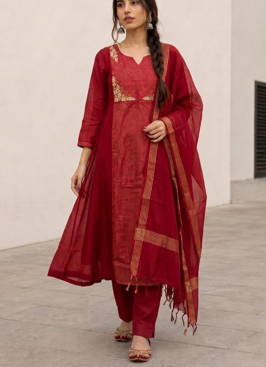 Adaa Mul Chanderi Suit Sets