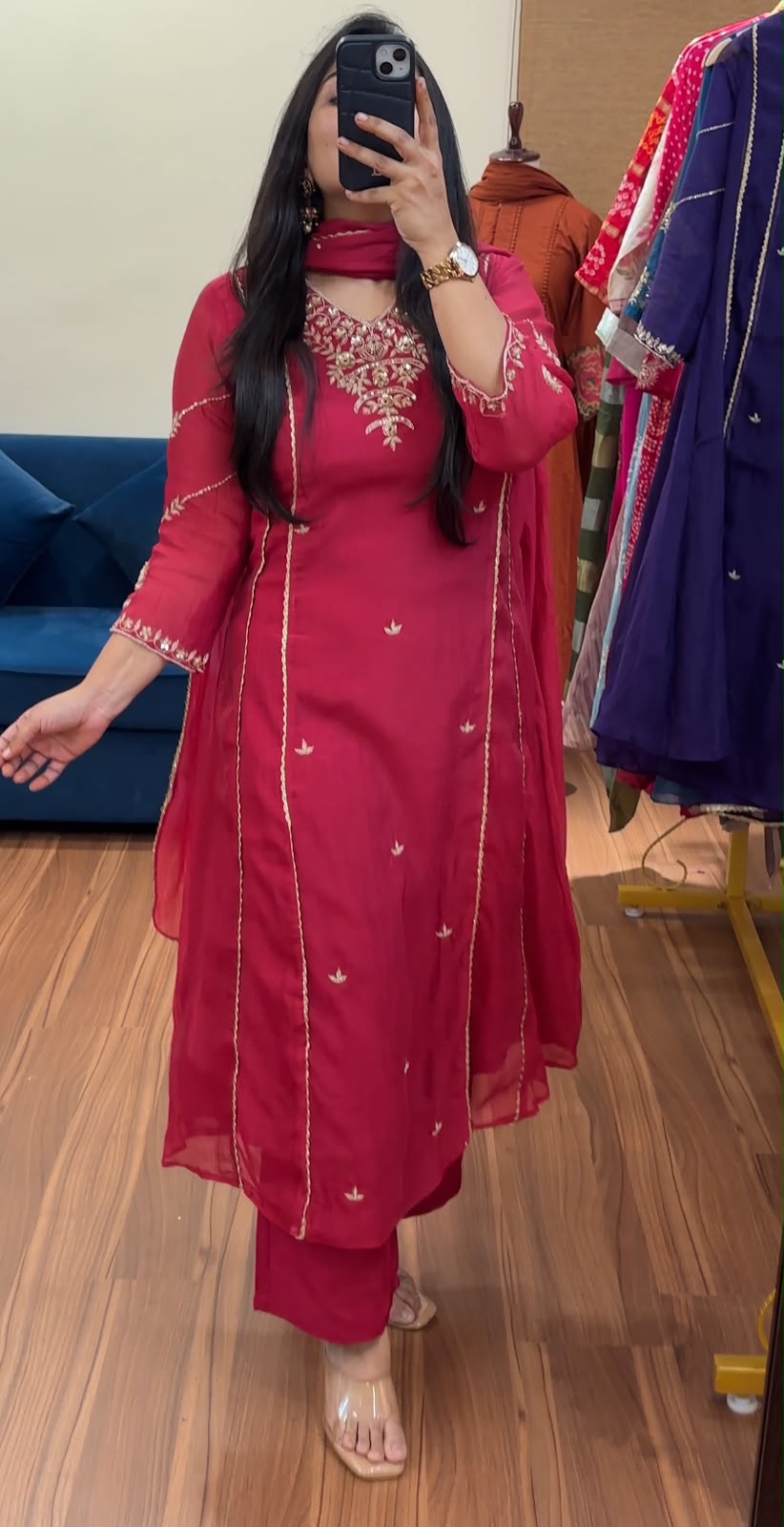 Meherbaan Mul Chanderi Suit Sets