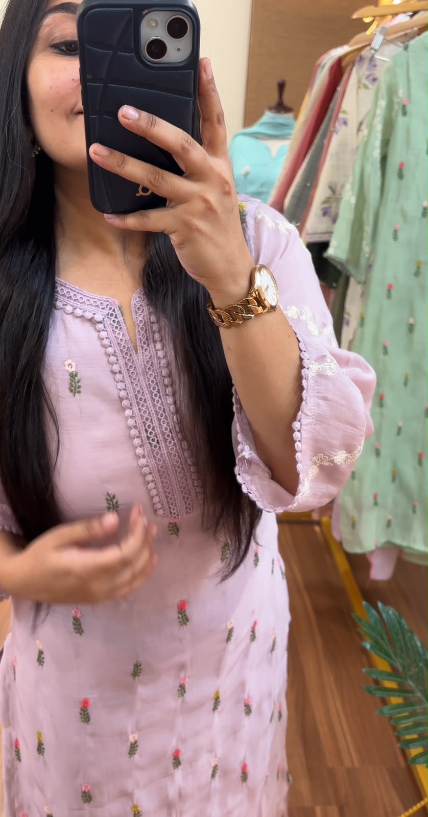 Pastel Petals Mul Chanderi Suit Sets