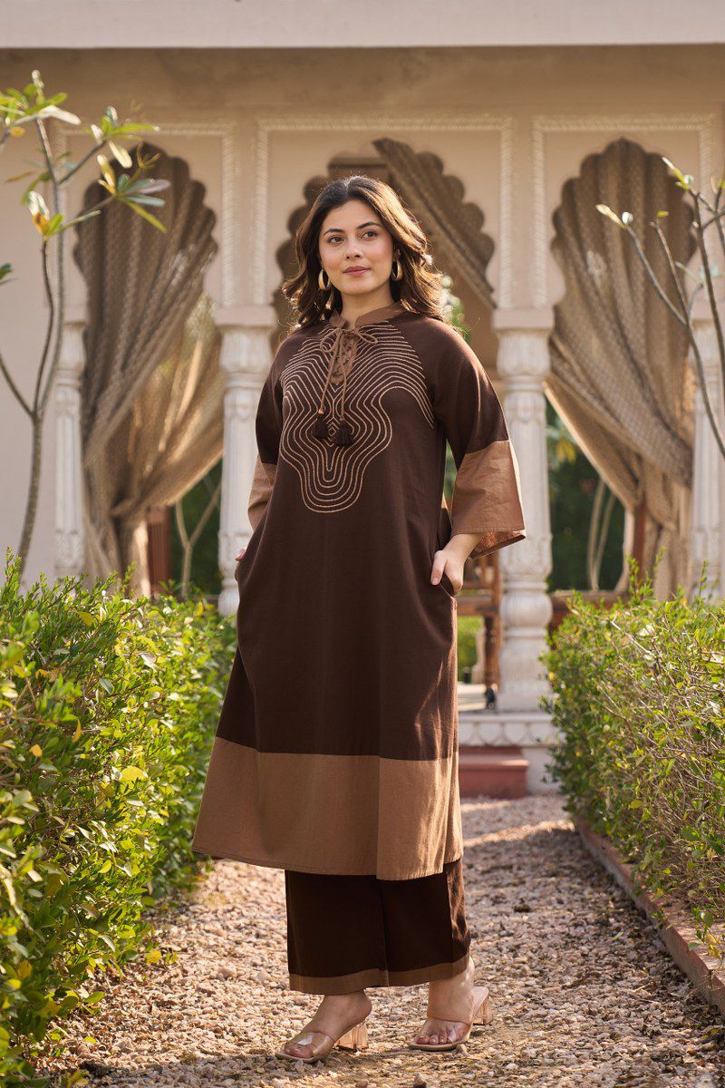 Mocha Muse Cotton Linen Co-ord Set