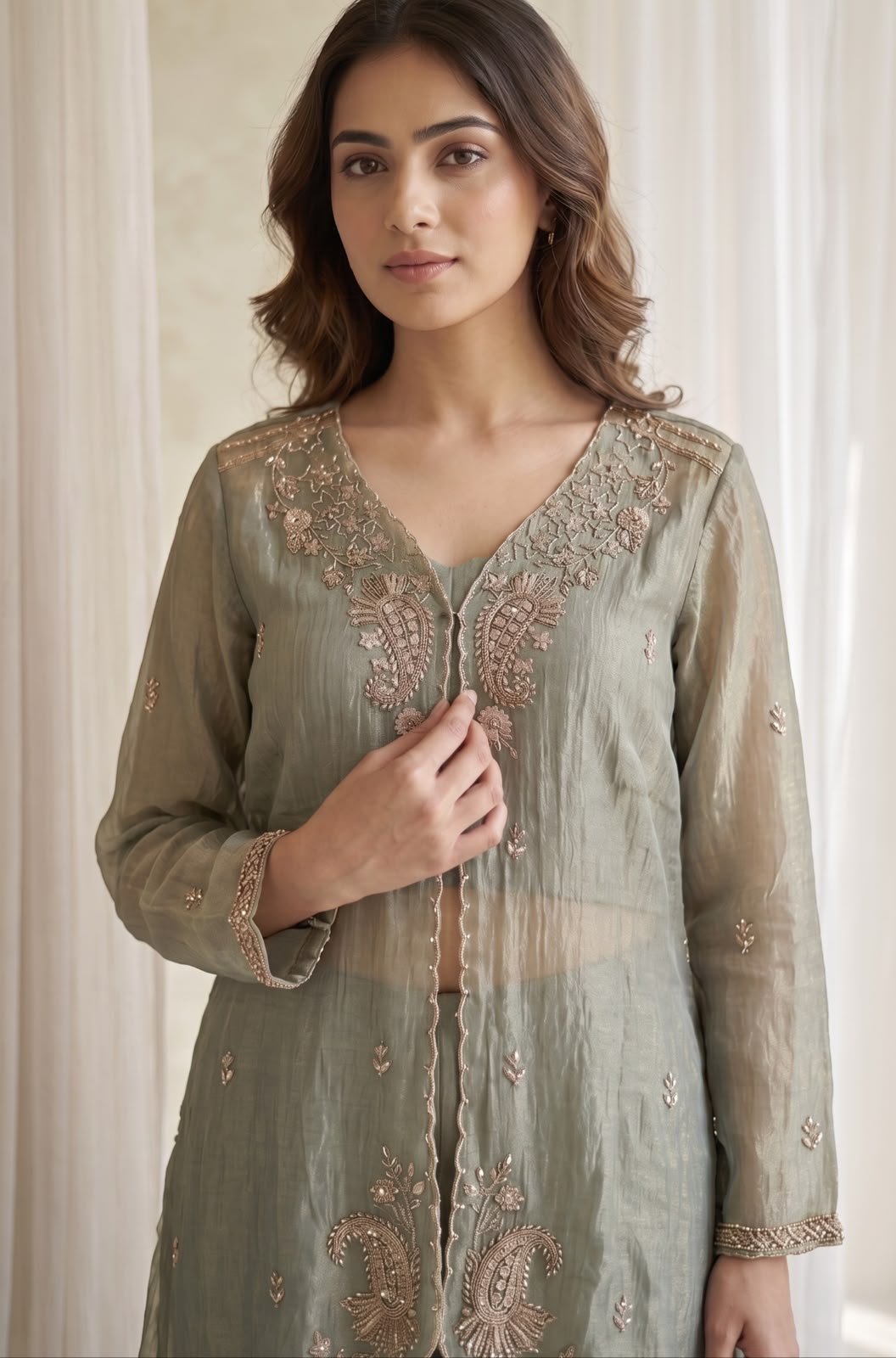Elara Banarasi Crush Co-ord Set
