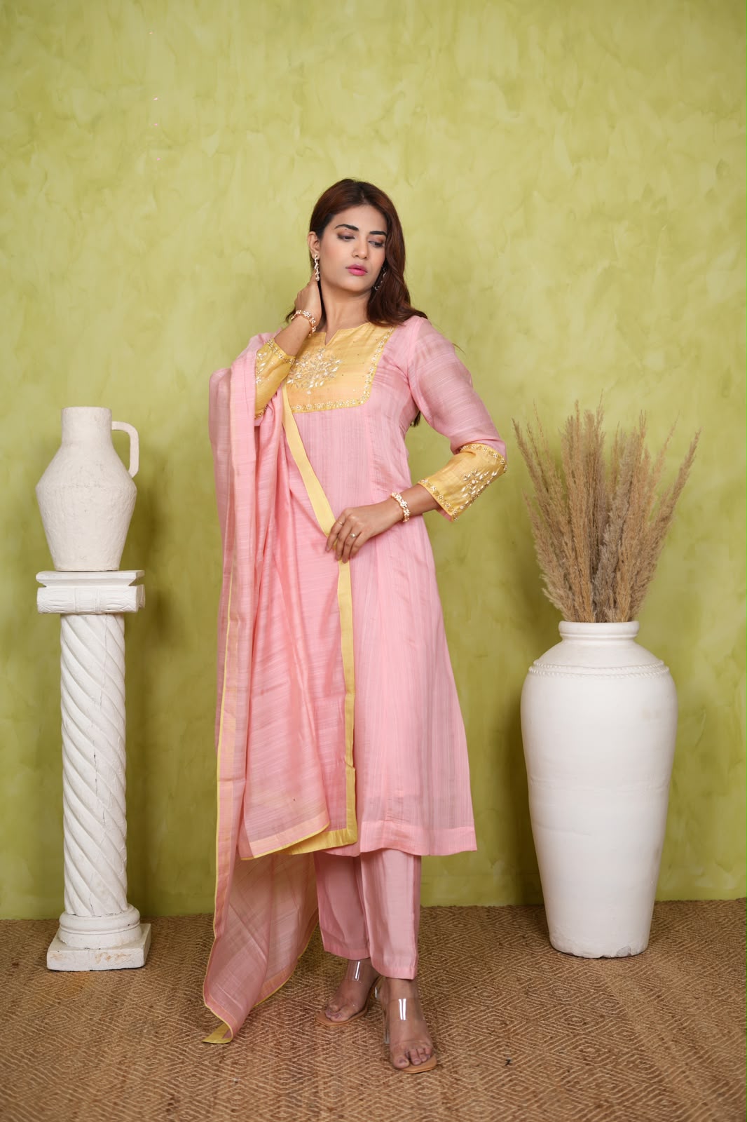 Aurielle Mul Chanderi Suit Sets