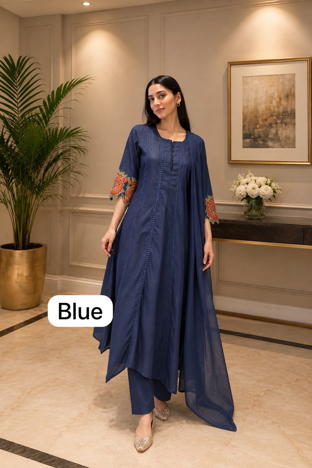 Kashvi Cotton Thread-work Suit Sets