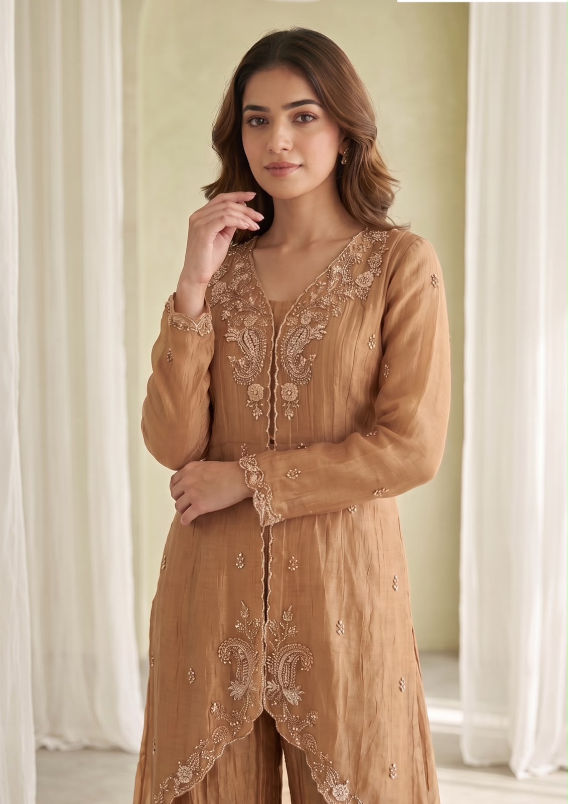Elara Banarasi Crush Co-ord Set
