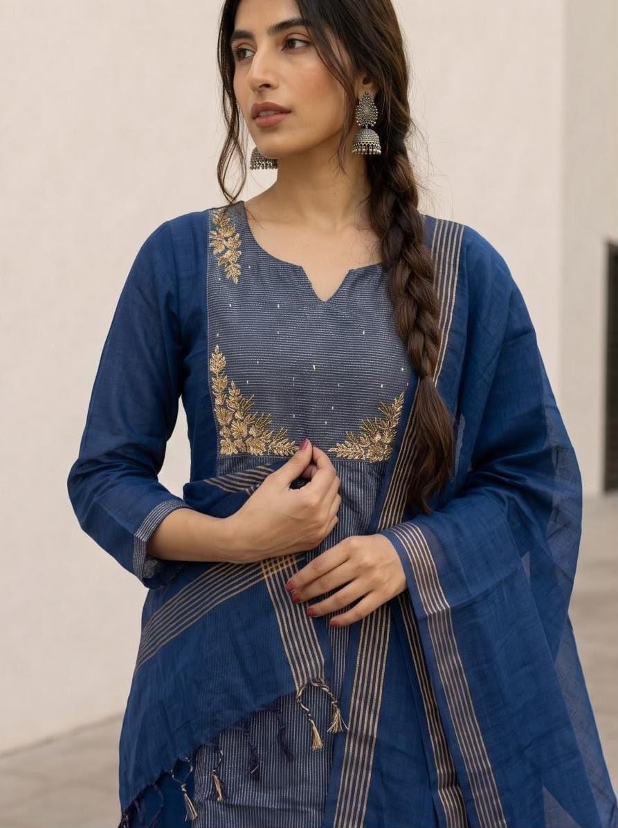 Adaa Mul Chanderi Suit Sets