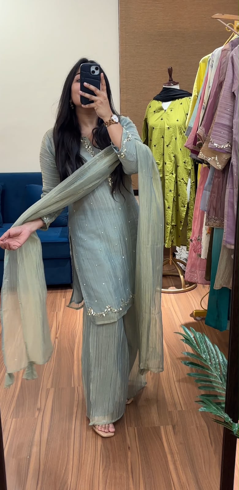 Nazaara Shimmer Tissue Suit Sets