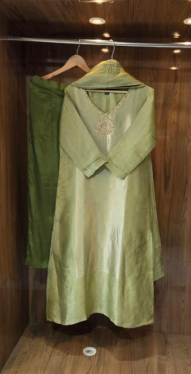 Ruhani Jacquard Tissue Handwork Suit Sets