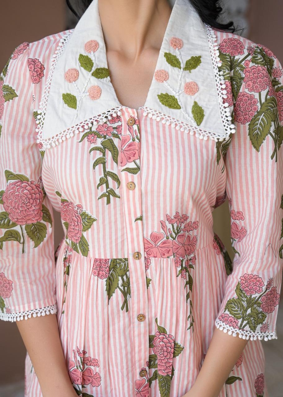 Flora Charm Cotton Midi Dress