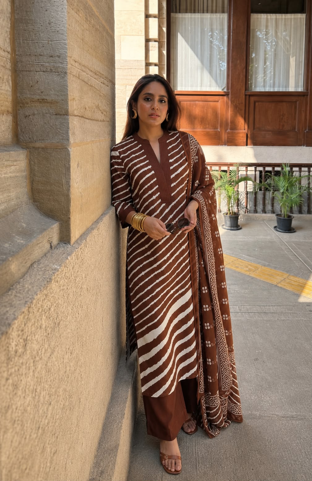 Rang leheriya Cotton Suit Sets