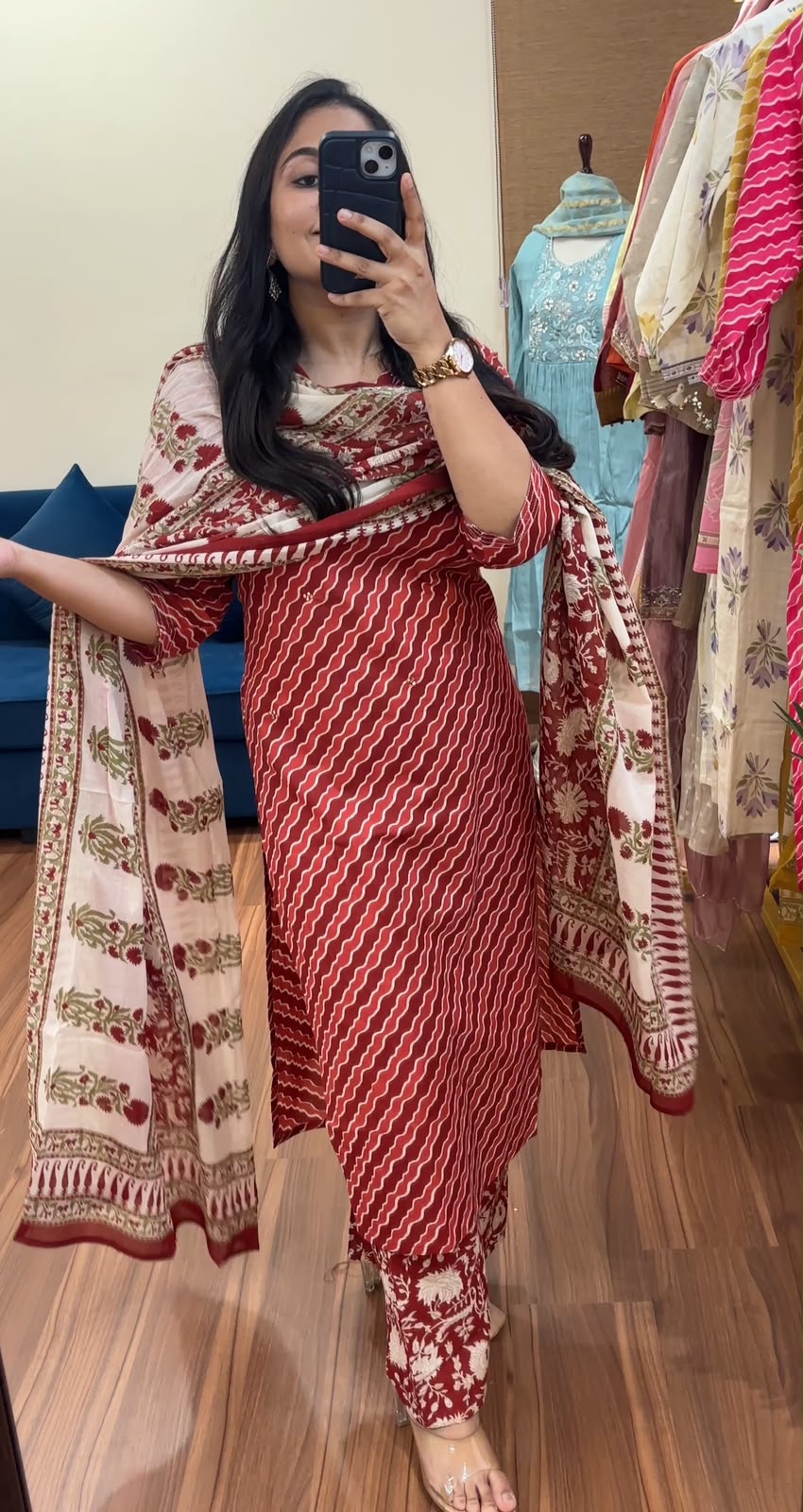 Rangriti Leheriya Elegant Cotton Suit Sets