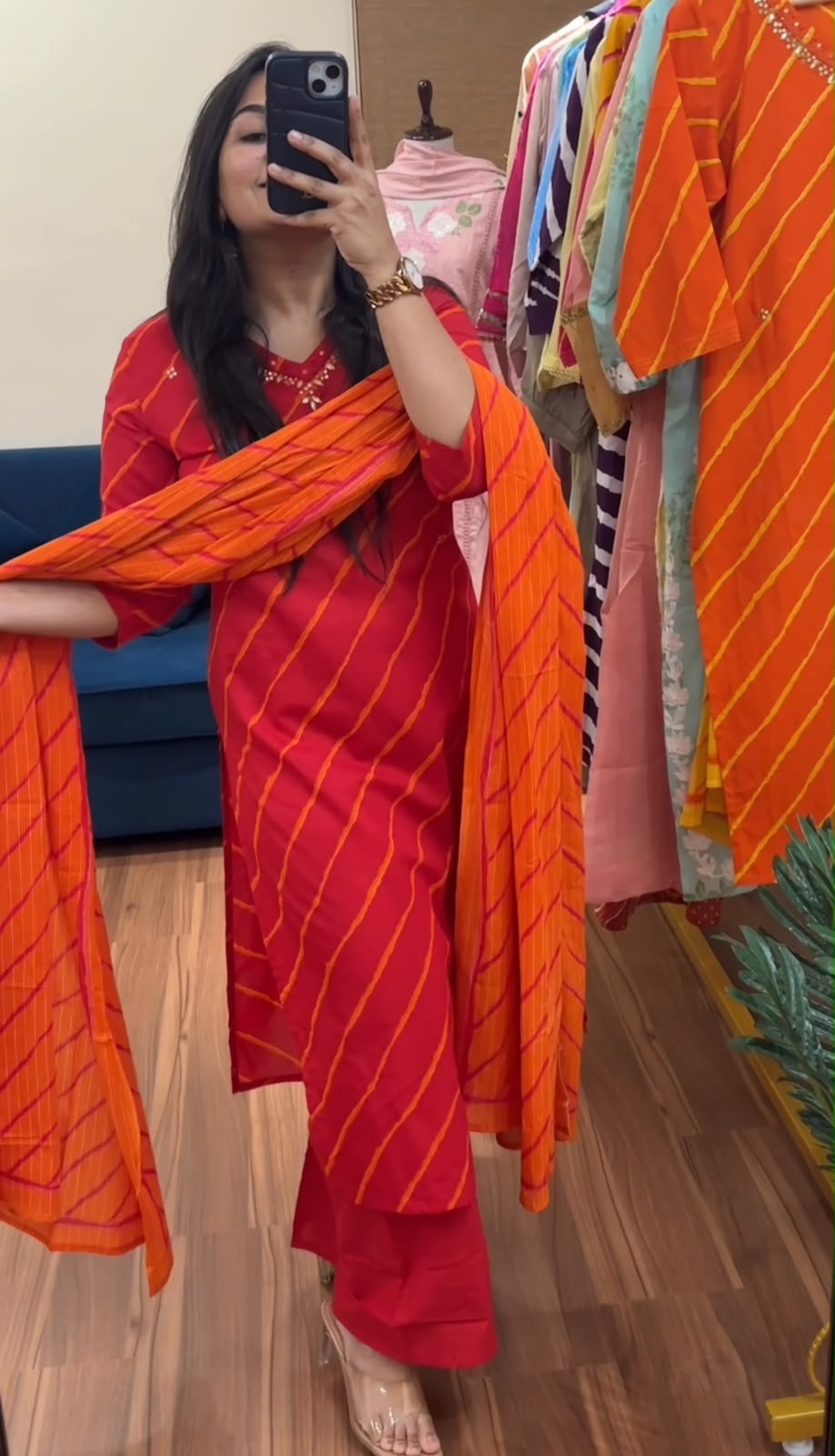 Rangreza Leheriya Cotton Suit Sets