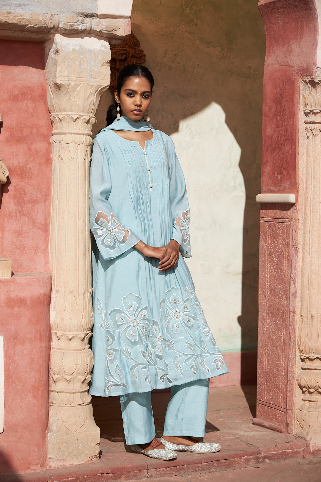 Celeste Mul Chanderi Suit Set