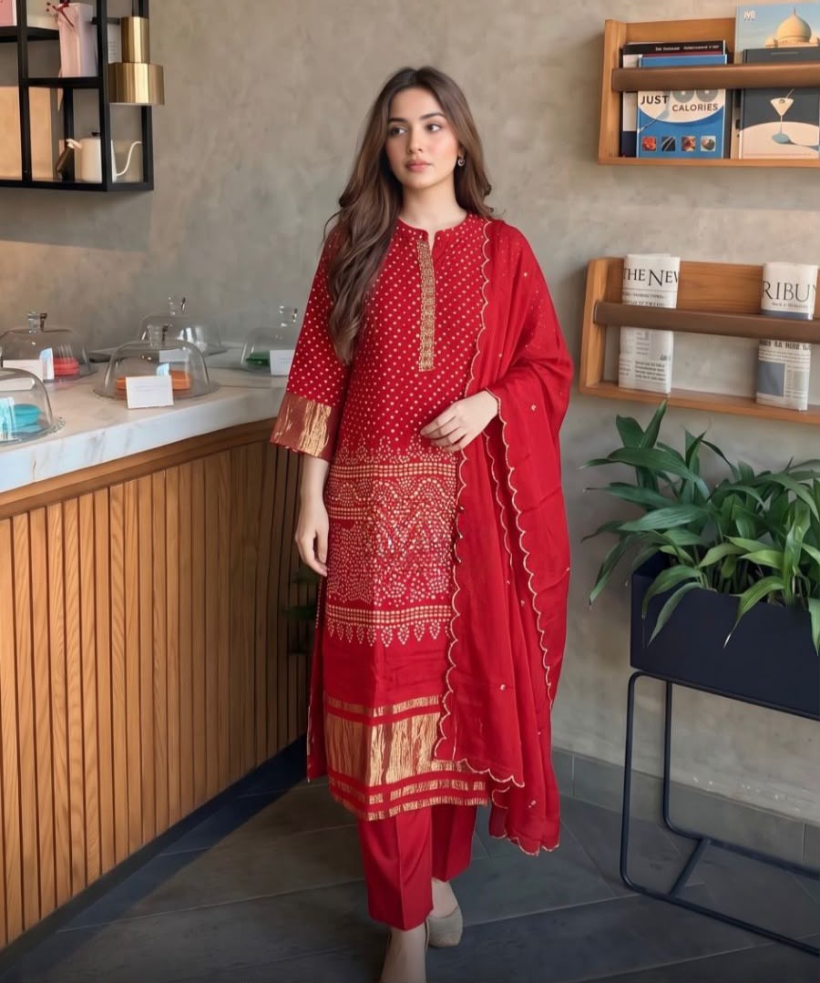 Nazaro Bandhani Gajji Silk Suit Sets