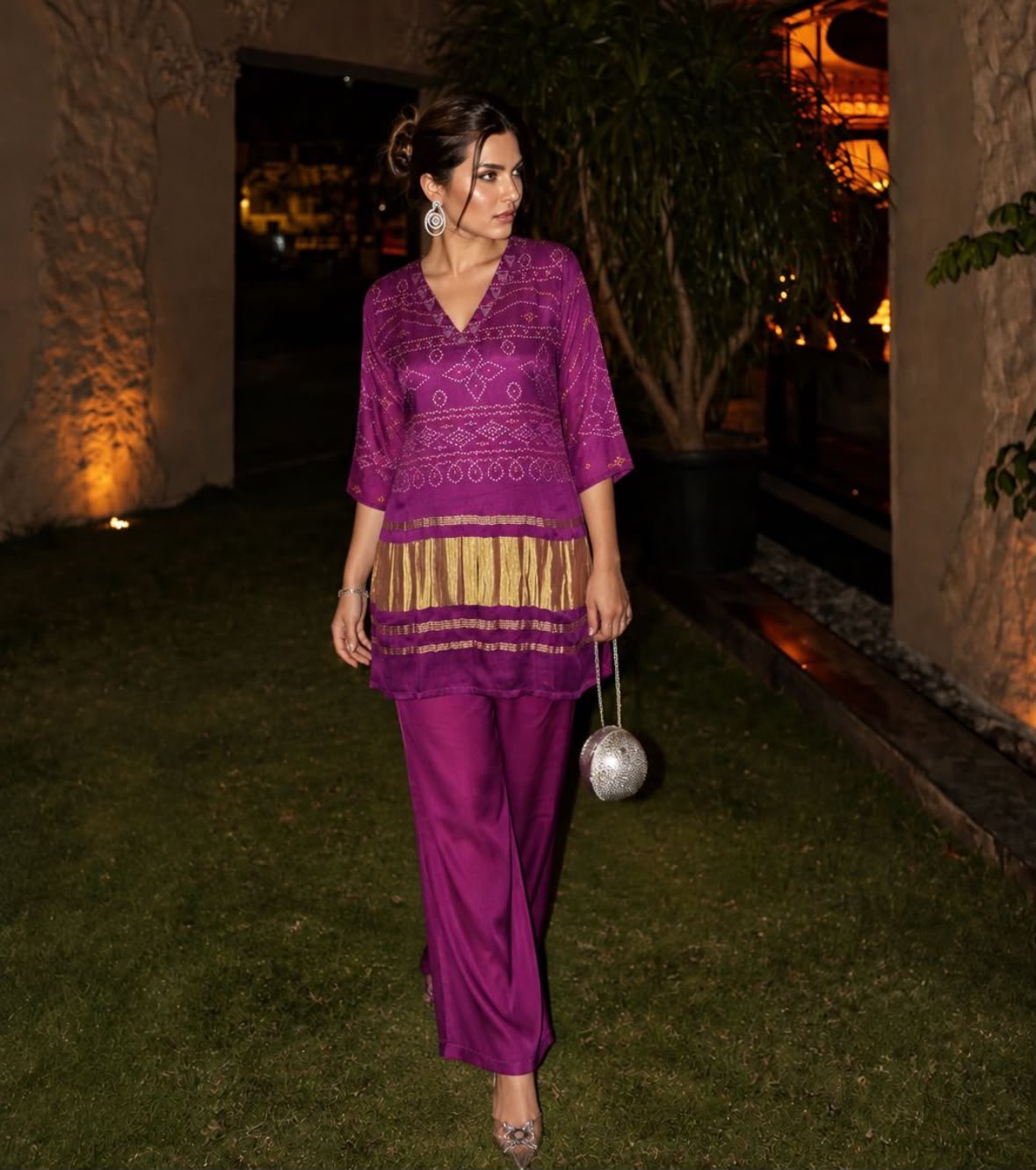 Elegant Bandhani Gajji Silk Co-ord Sets
