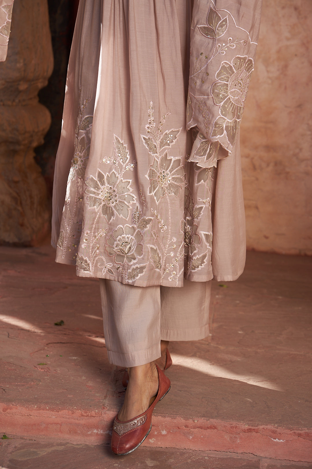 Rosé Noor Mul Chanderi Suit Set