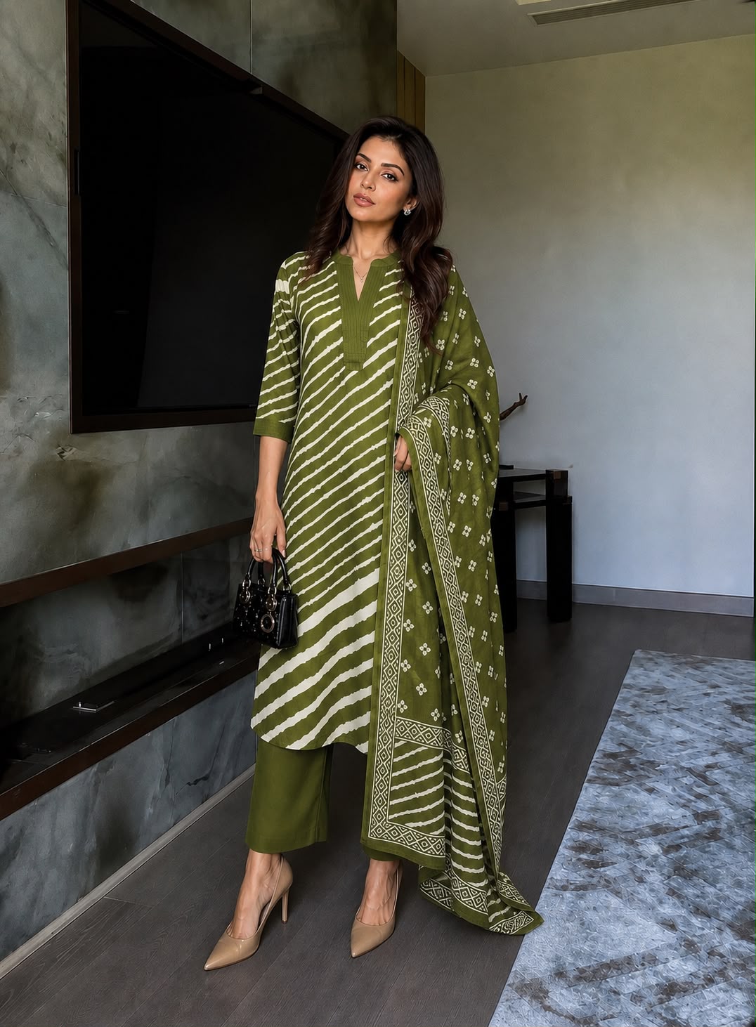 Rang leheriya Cotton Suit Sets