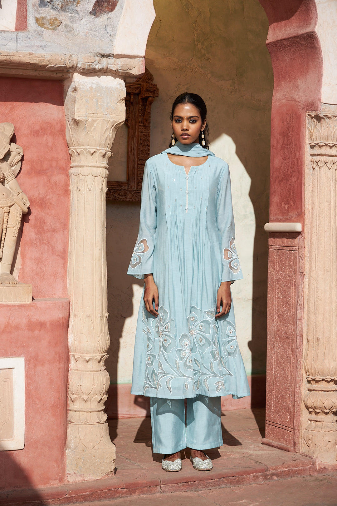 Celeste Mul Chanderi Suit Set