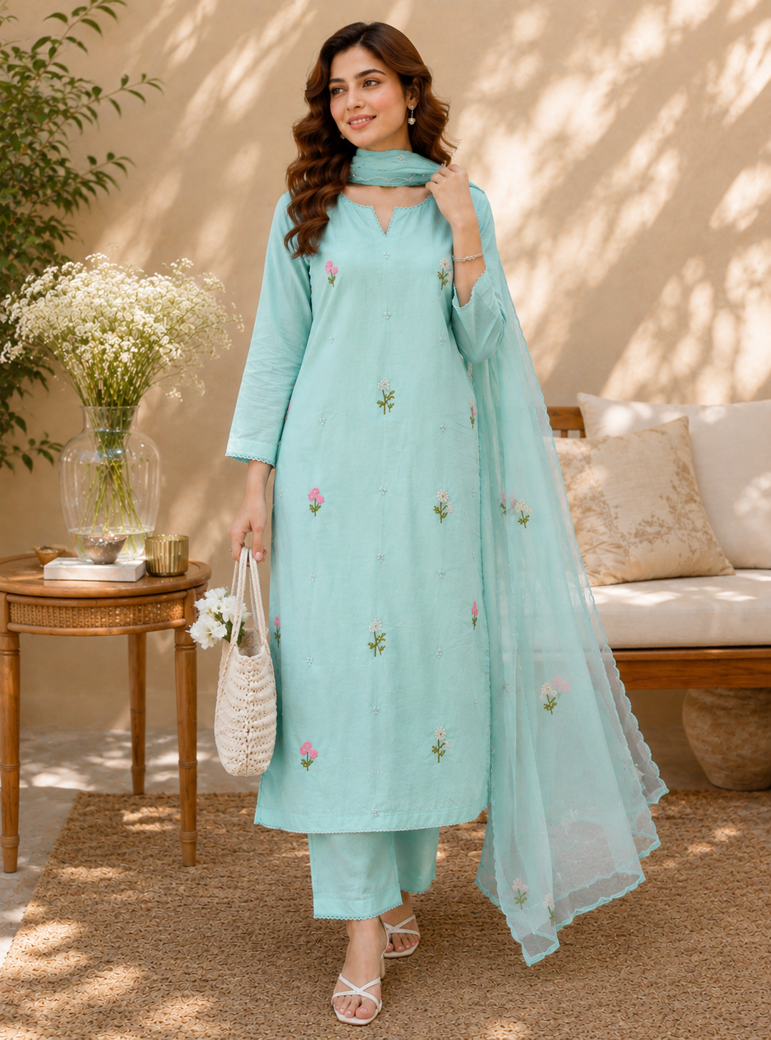 Blooming Meadow Mul Cotton Suit Sets