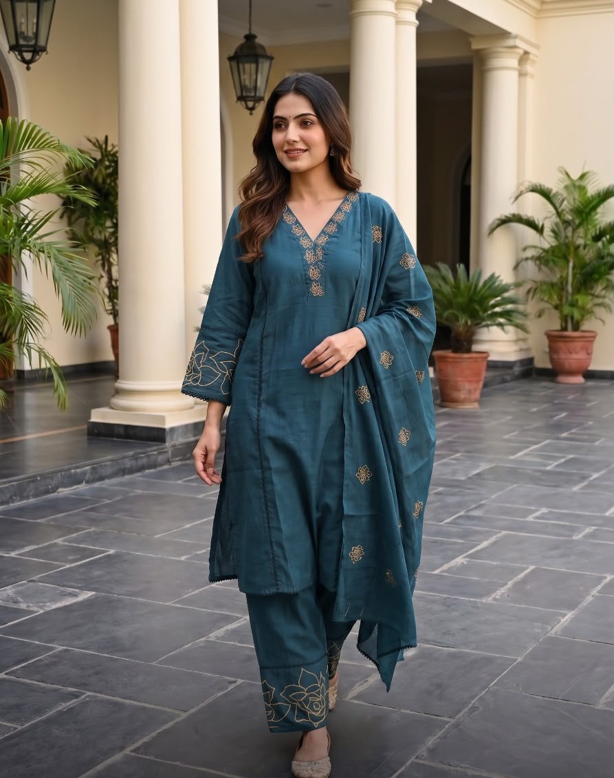 Noor-e-chanderi Suit Set
