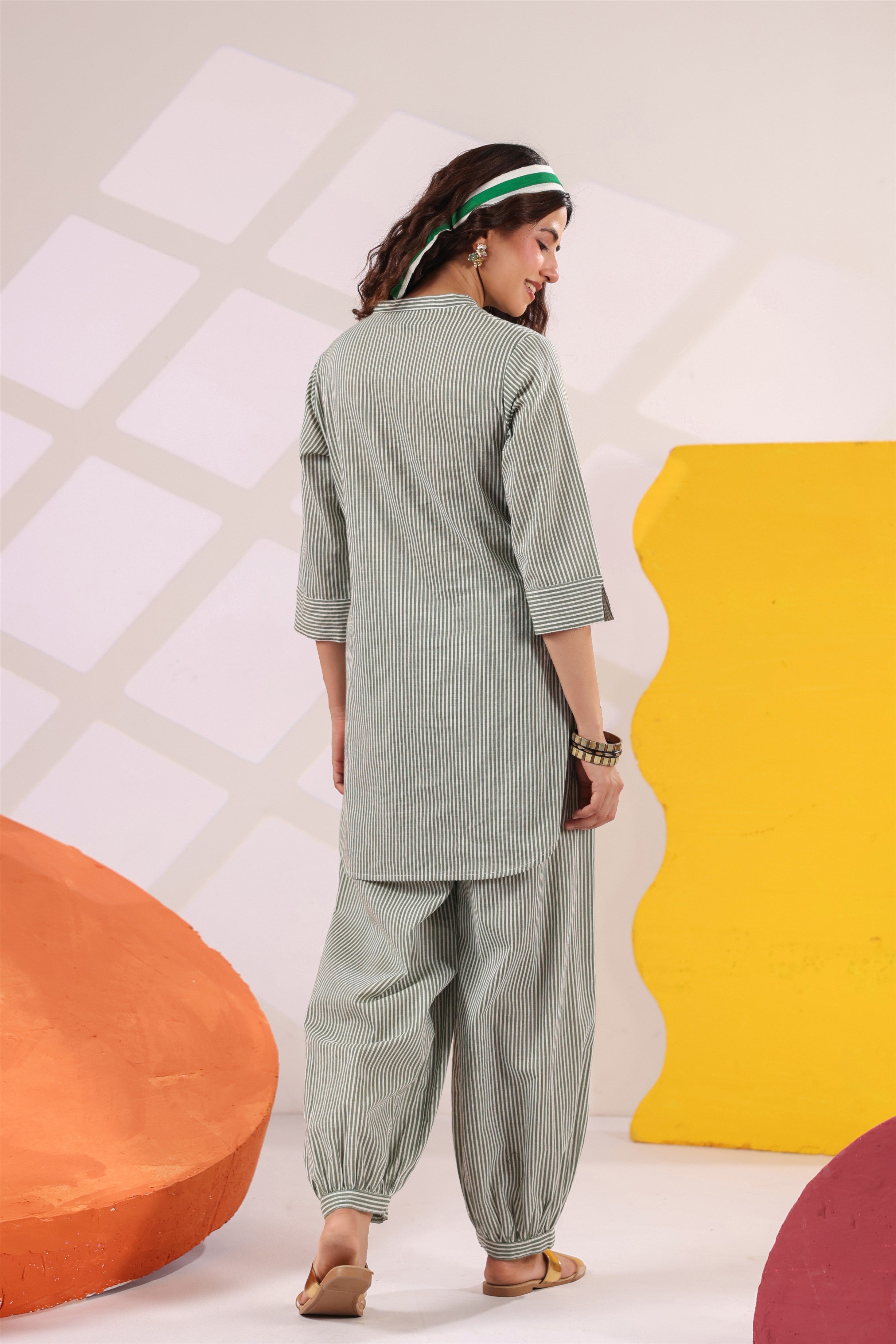 Classic Stripe Farsi Co-ord Set