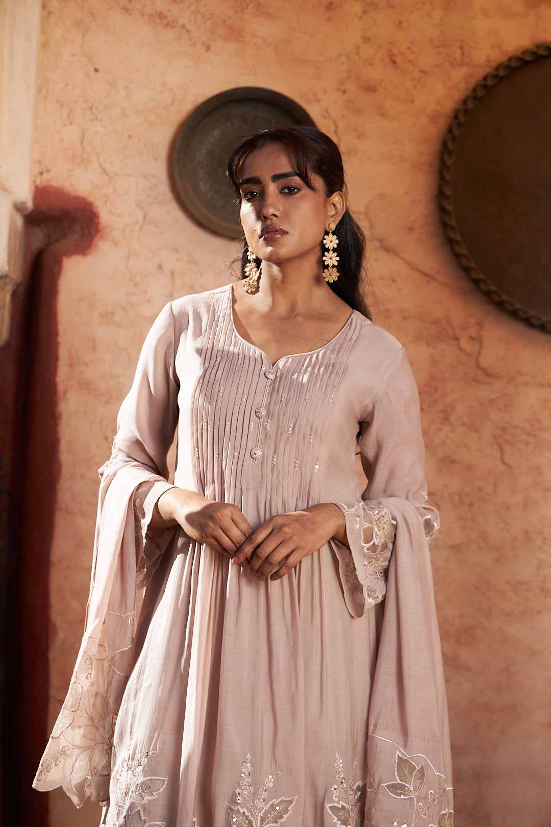 Rosé Noor Mul Chanderi Suit Set