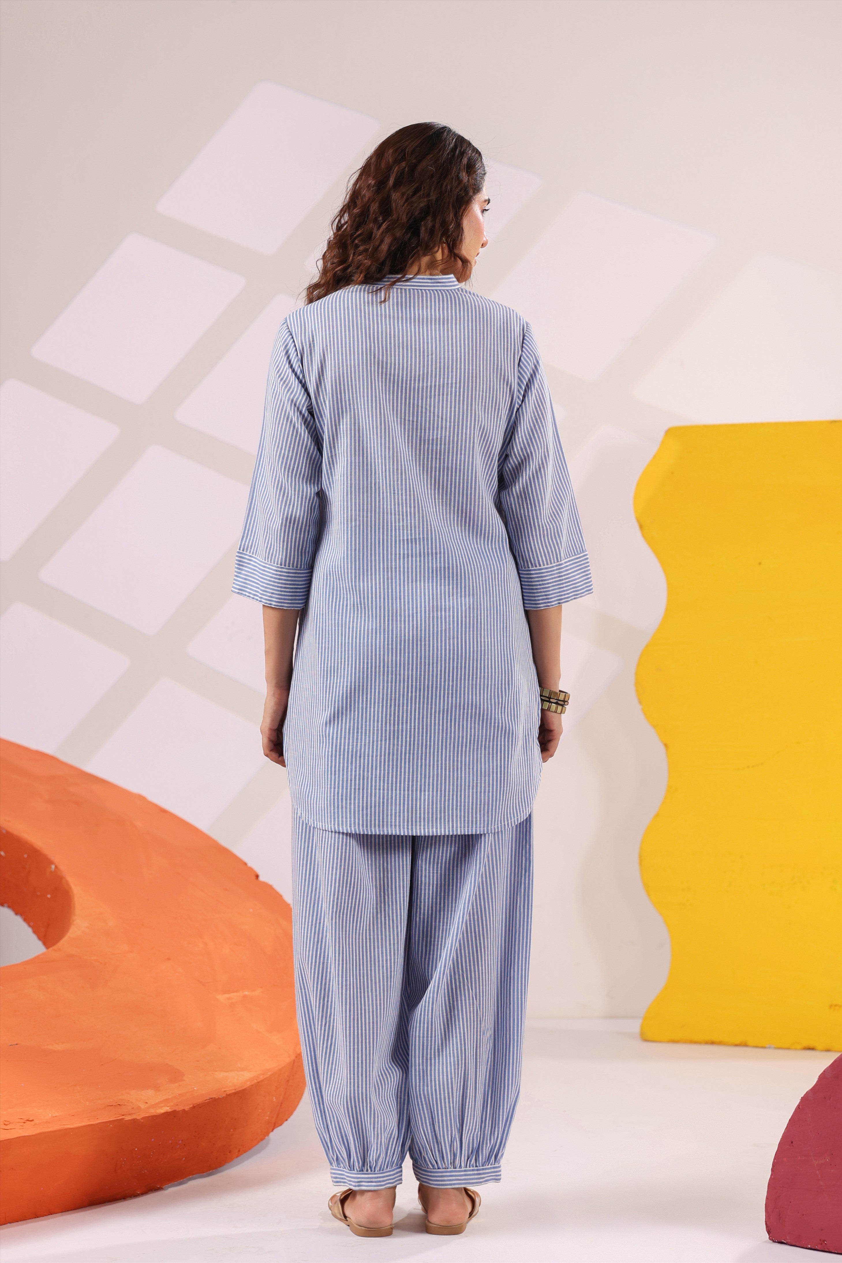 Classic Stripe Farsi Co-ord Set