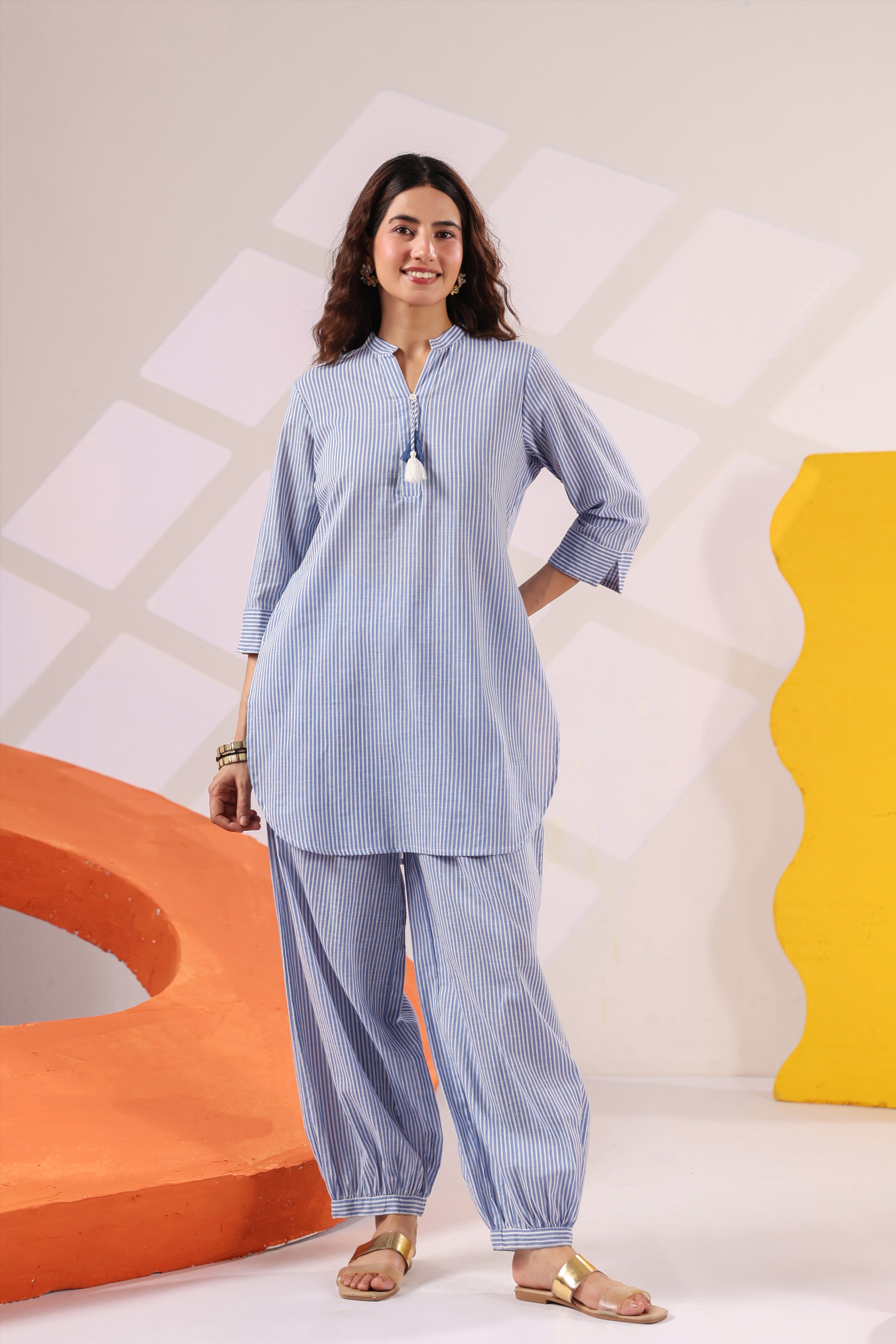 Classic Stripe Farsi Co-ord Set