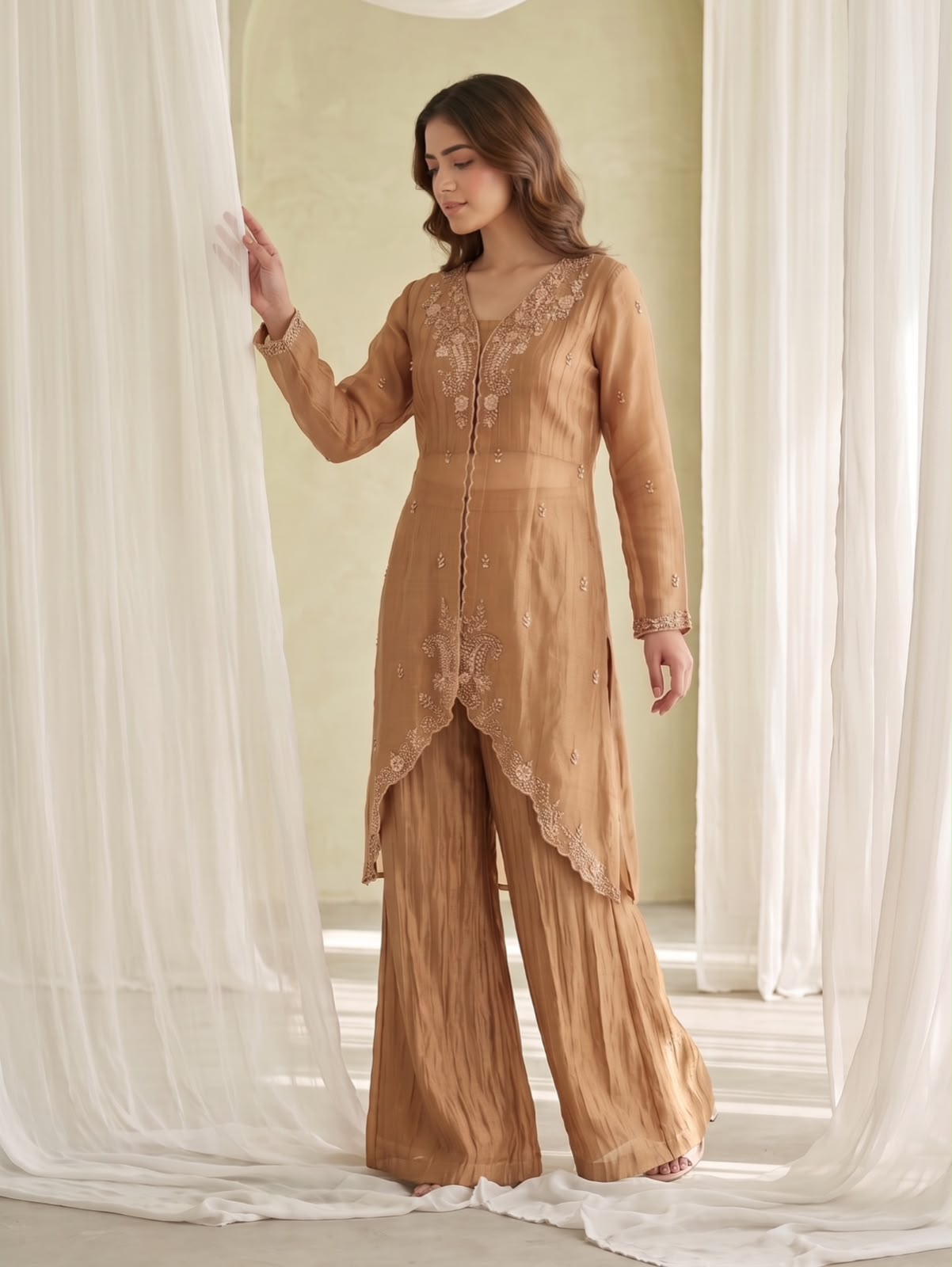 Elara Banarasi Crush Co-ord Set