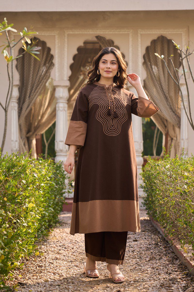 Mocha Muse Cotton Linen Co-ord Set