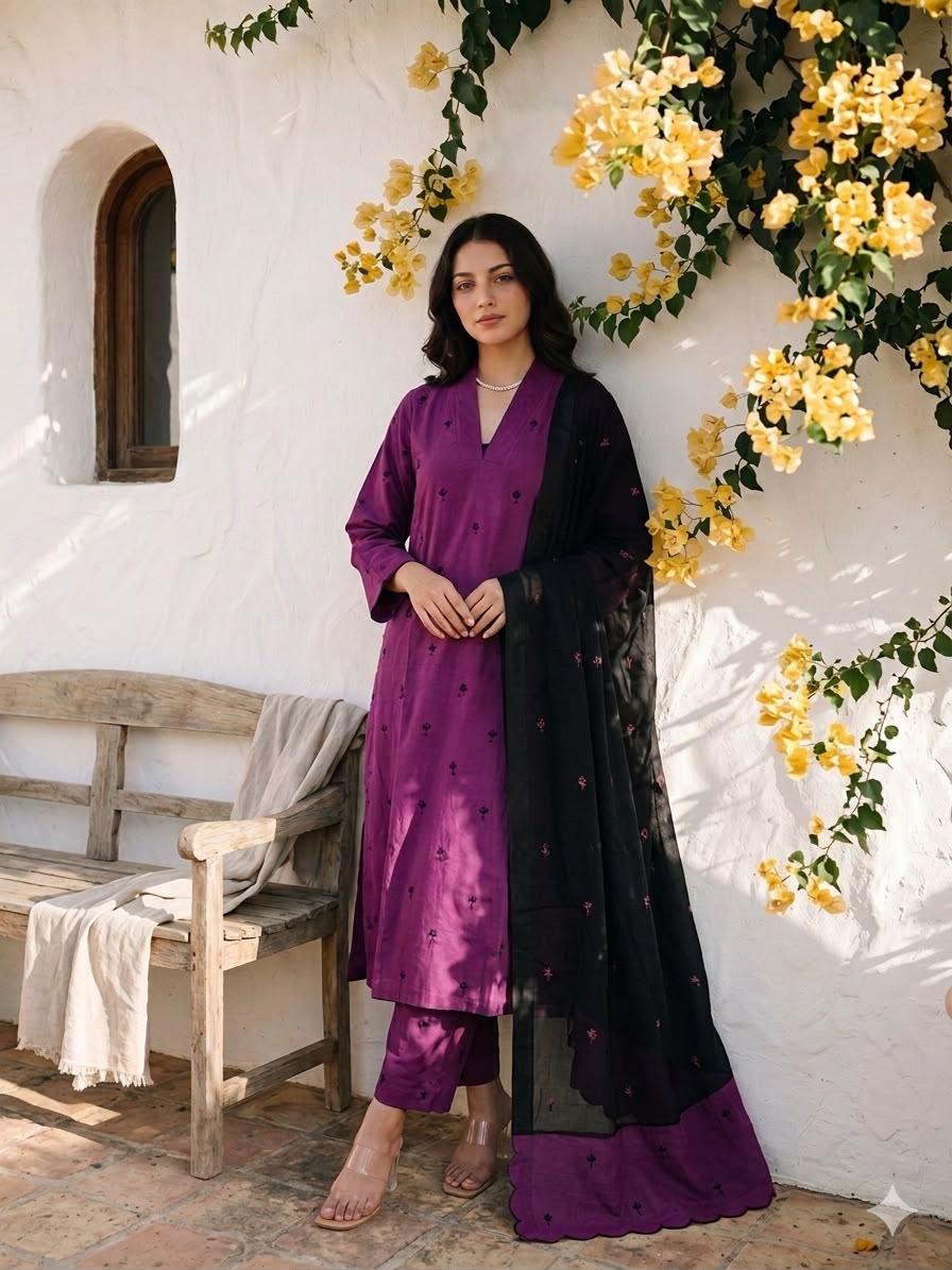 Midnight Muse Cotton Suit Sets