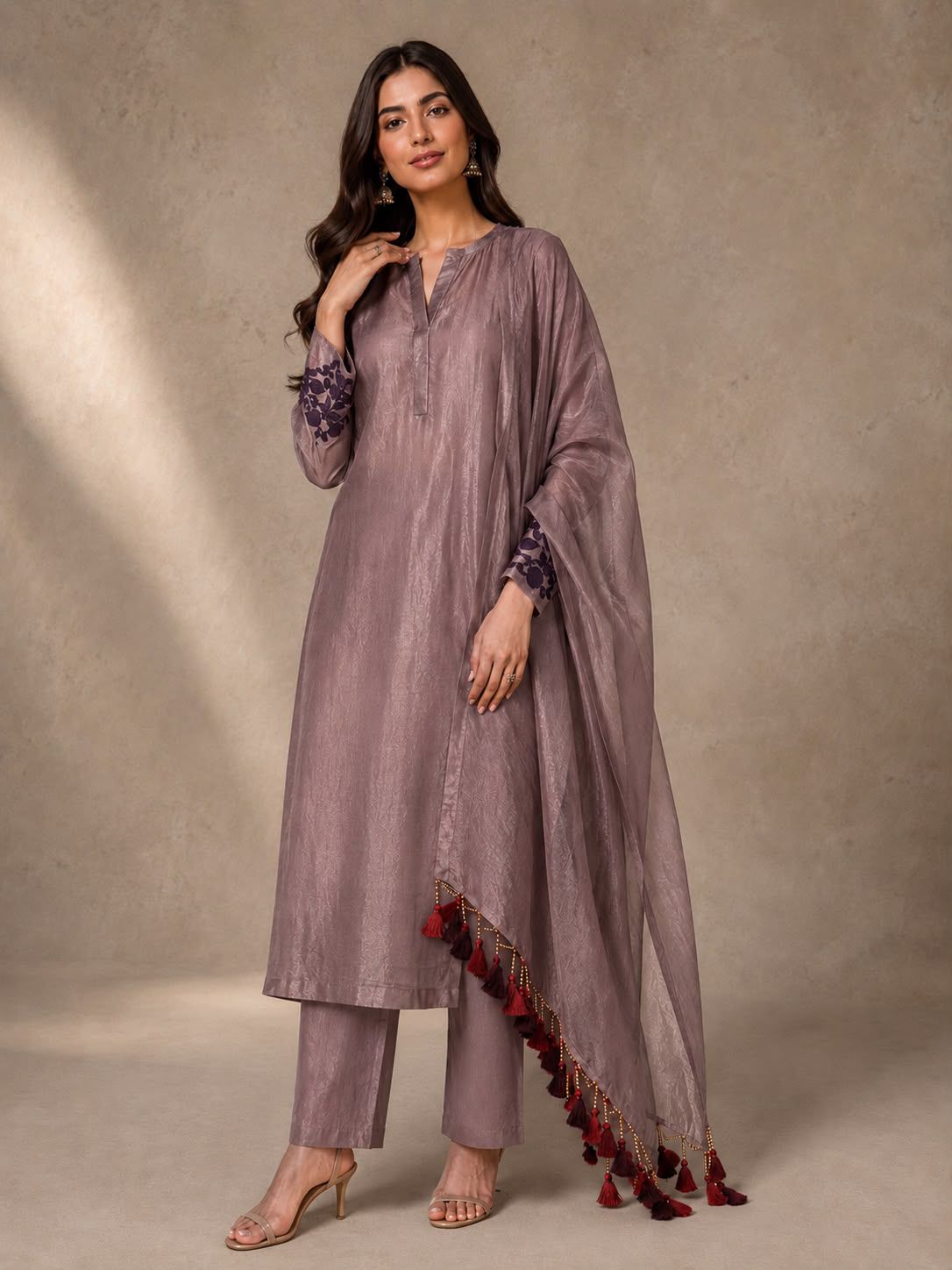 Misty Elegance Glass Tissue Suit Sets