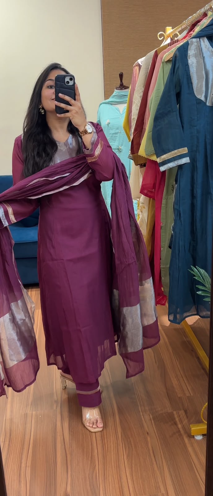 Shahi Lotus Mul Chanderi Suit Sets