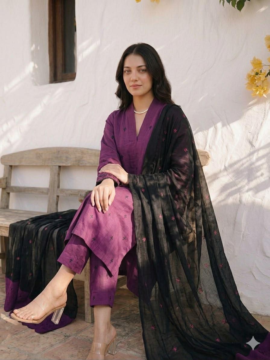 Midnight Muse Cotton Suit Sets