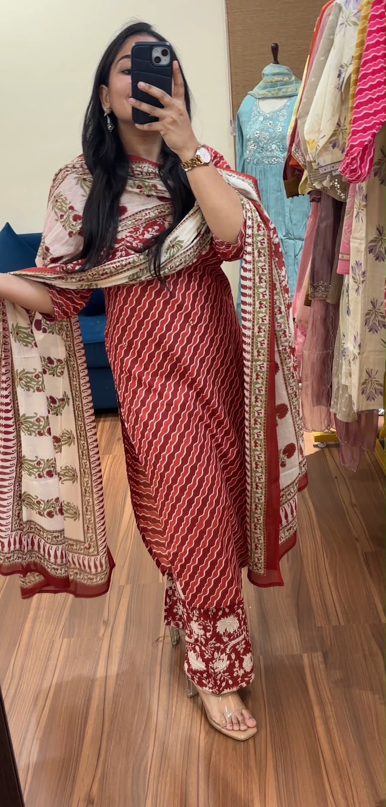 Rangriti Leheriya Elegant Cotton Suit Sets