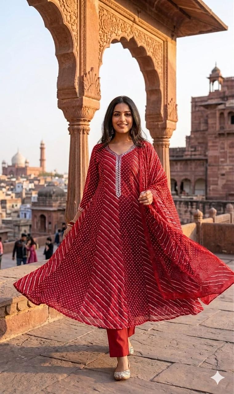 Rangrez Leher Mul Cotton Suit Sets