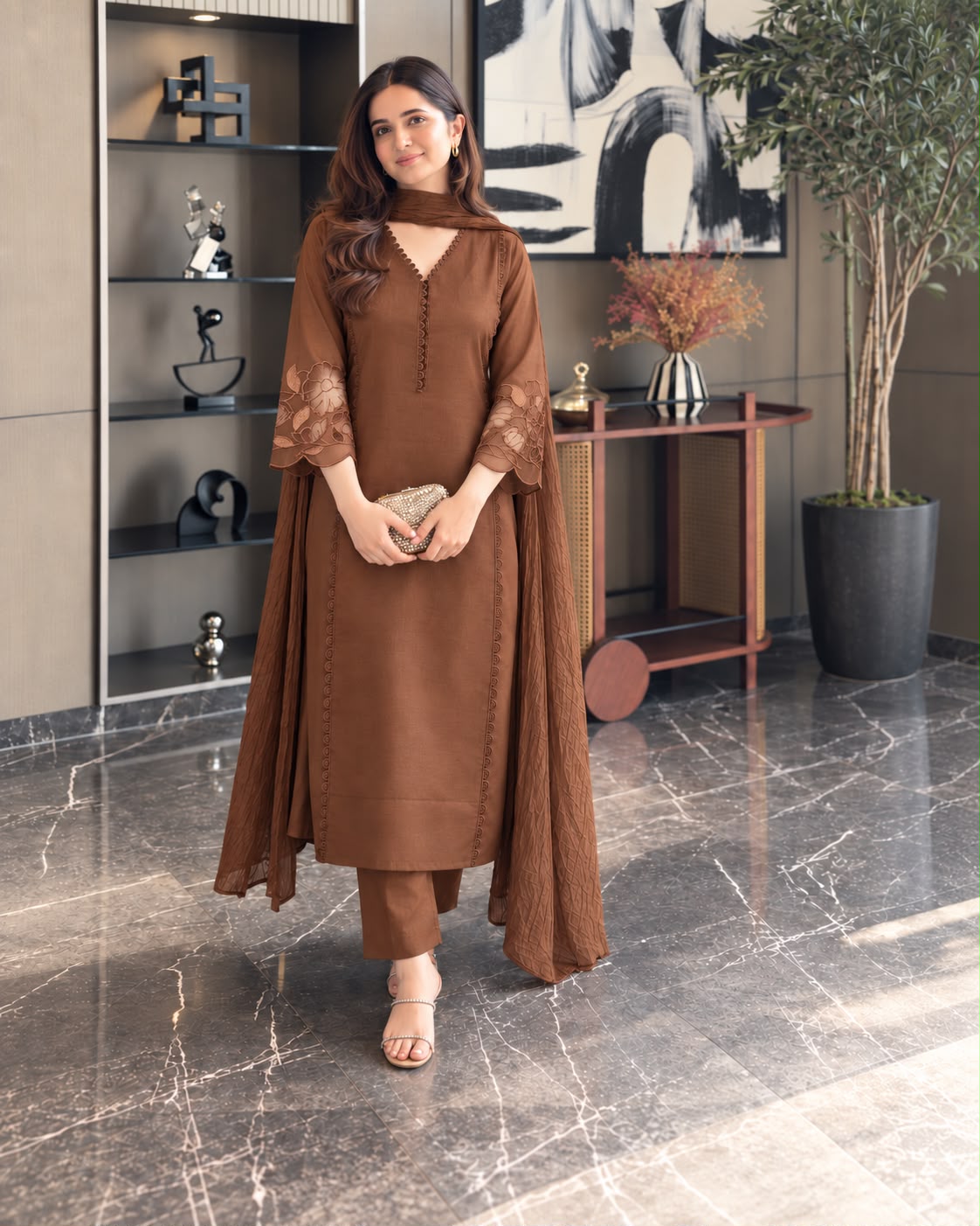 Aaradhya Cotton Suit Sets with Applique Work